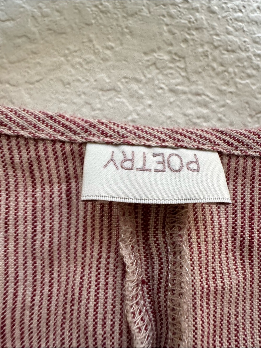 Poetry Yarn Dyed Linen V-Neck Maxi Dress in Red Minimalist Summer - Picture 9 of 16
